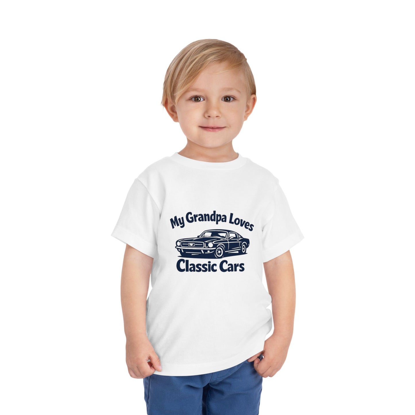 Funny Car T-Shirt | Classic Car Toddler T-Shirt| Grandpa Car Lover Gift | 1968 Ford Mustang | Grandpa Likes Cars