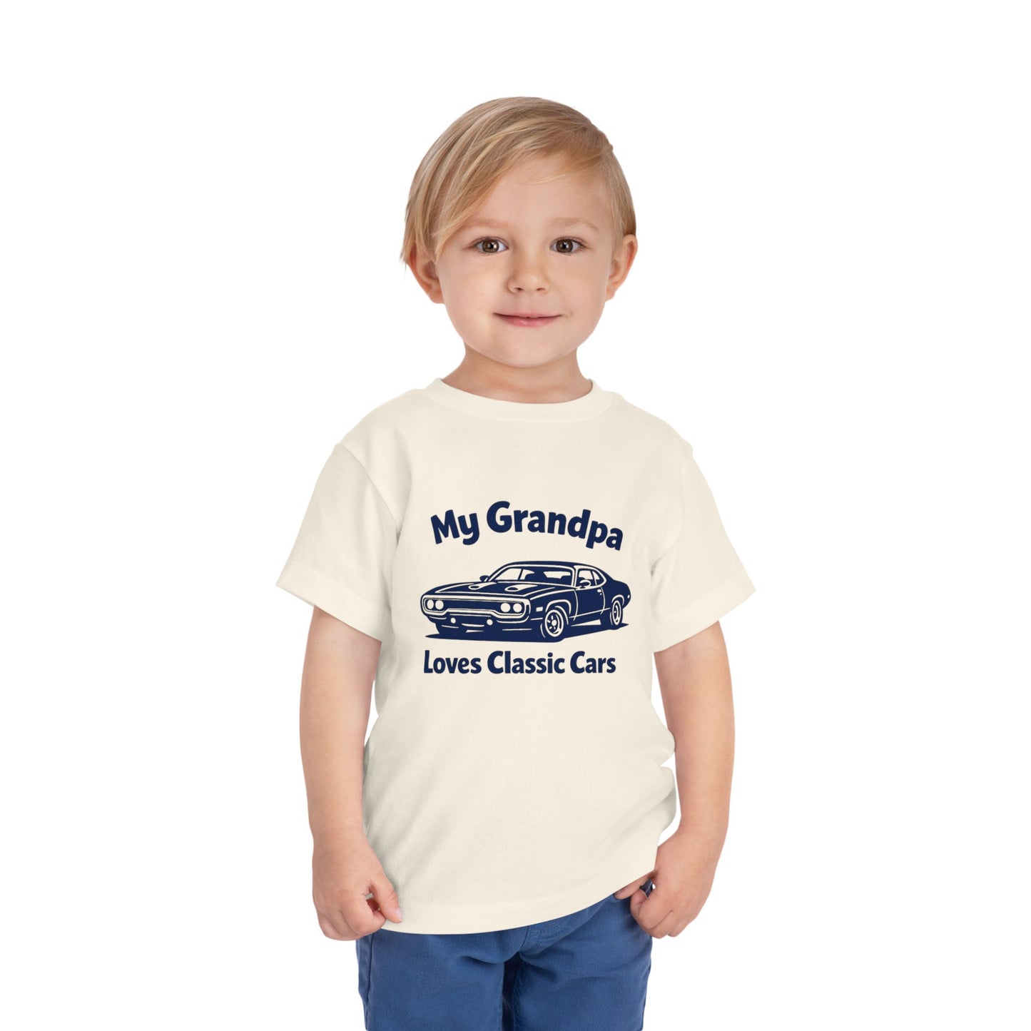 Funny Car T-Shirt | Classic Car Toddler T-Shirt| Grandpa Car Lover Gift | 1971 Plymouth Road Runner | Grandpa Likes Cars