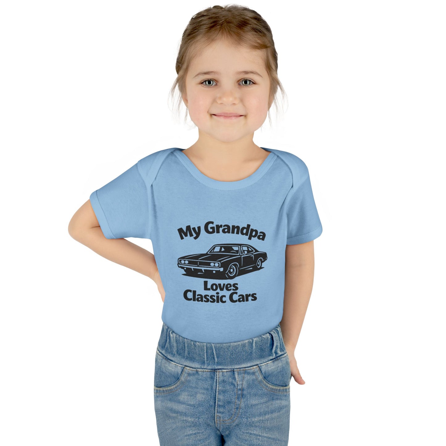 Funny Car Baby Onesie | Classic Car | Grandpa Car Lover Gift | 1968 Dodge Charger | Grandpa Likes Cars