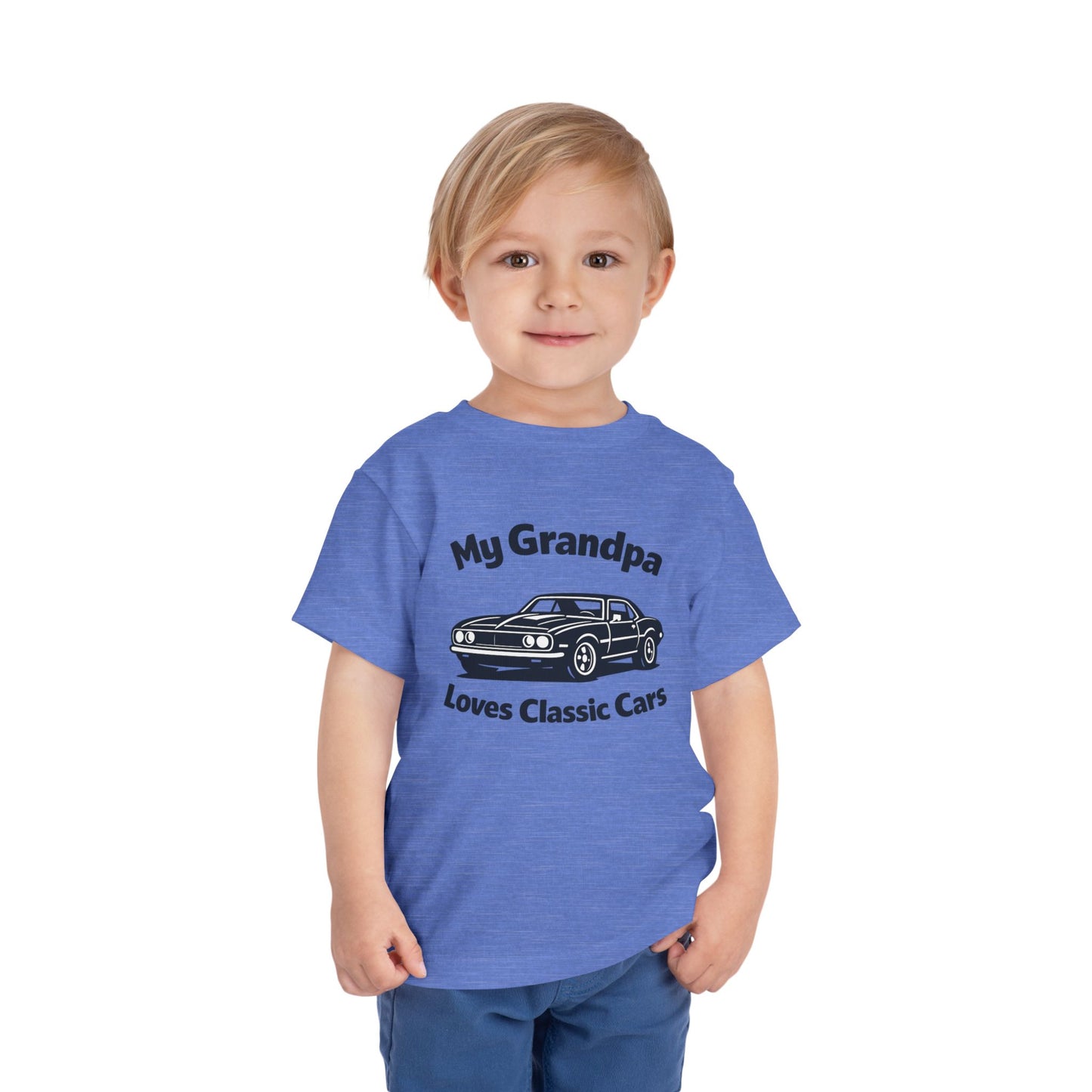 Funny Car T-Shirt | Classic Car Toddler T-Shirt| Grandpa Car Lover Gift | 1968 Chevrolet Camaro | Grandpa Likes Cars