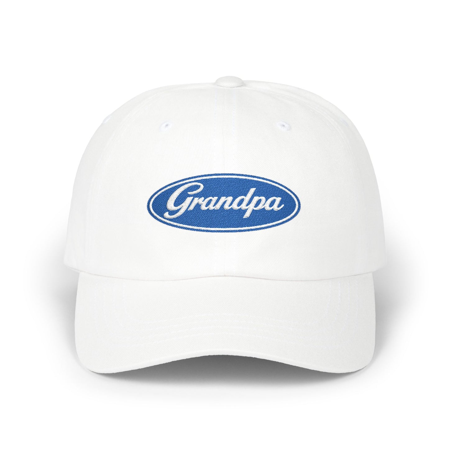 Grandpa Logo Embroidered Hat | Classic Oval Grandpa Cap | Personalized Grandpa Gift | Father's Day Hat for Grandpa | Vintage Style Dad Hat