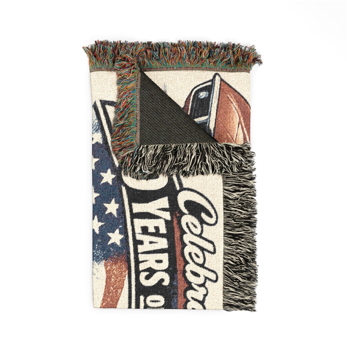 Corvette Woven Throw Americana Patriotic Blanket | Automotive Home Decor | Collector Gift | Fathers Day Gift | Car Lover Gift
