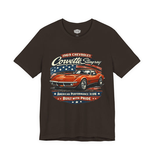 1969 Chevrolet Corvette Stingray Burnt Orange Pride - Premium Tee