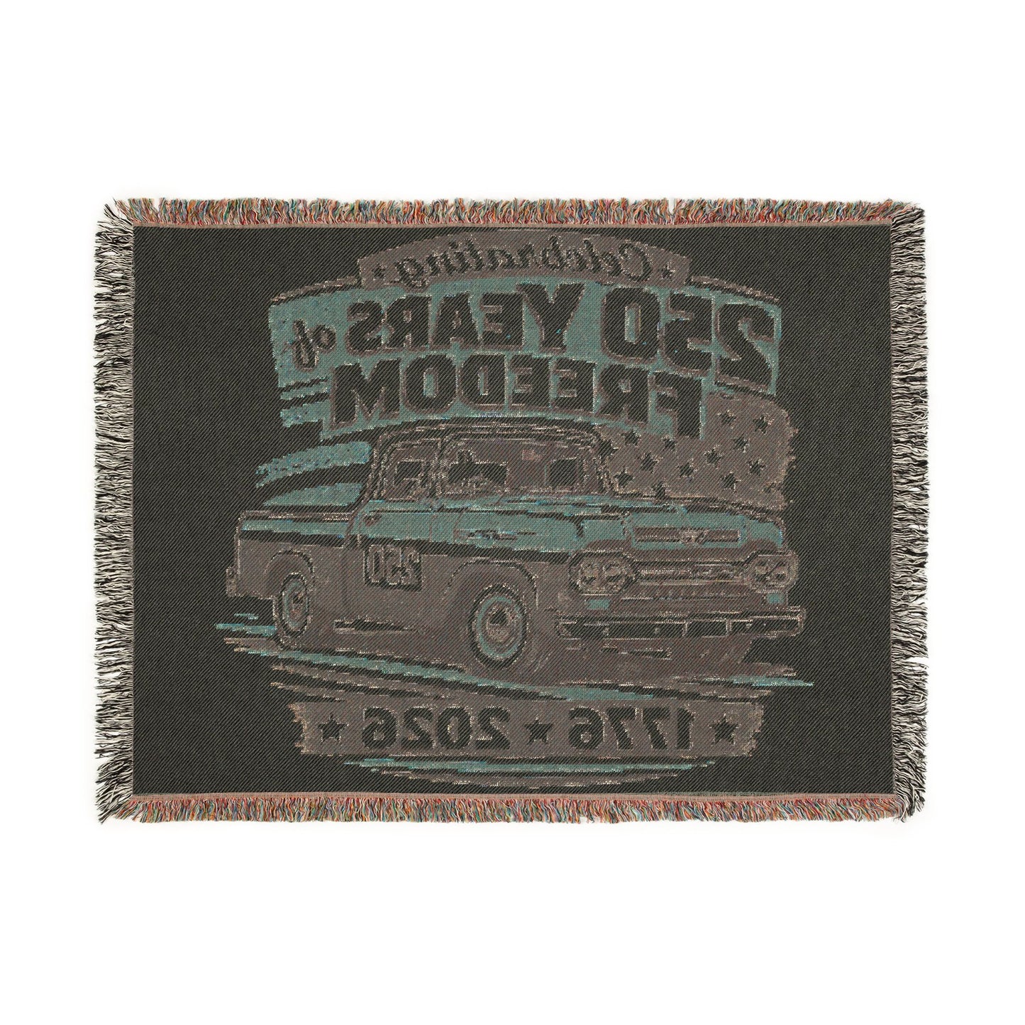 Ford F100 Pickup Woven Throw Americana Patriotic Blanket | Automotive Home Decor | Collector Gift | Fathers Day Gift | Car Lover Gift