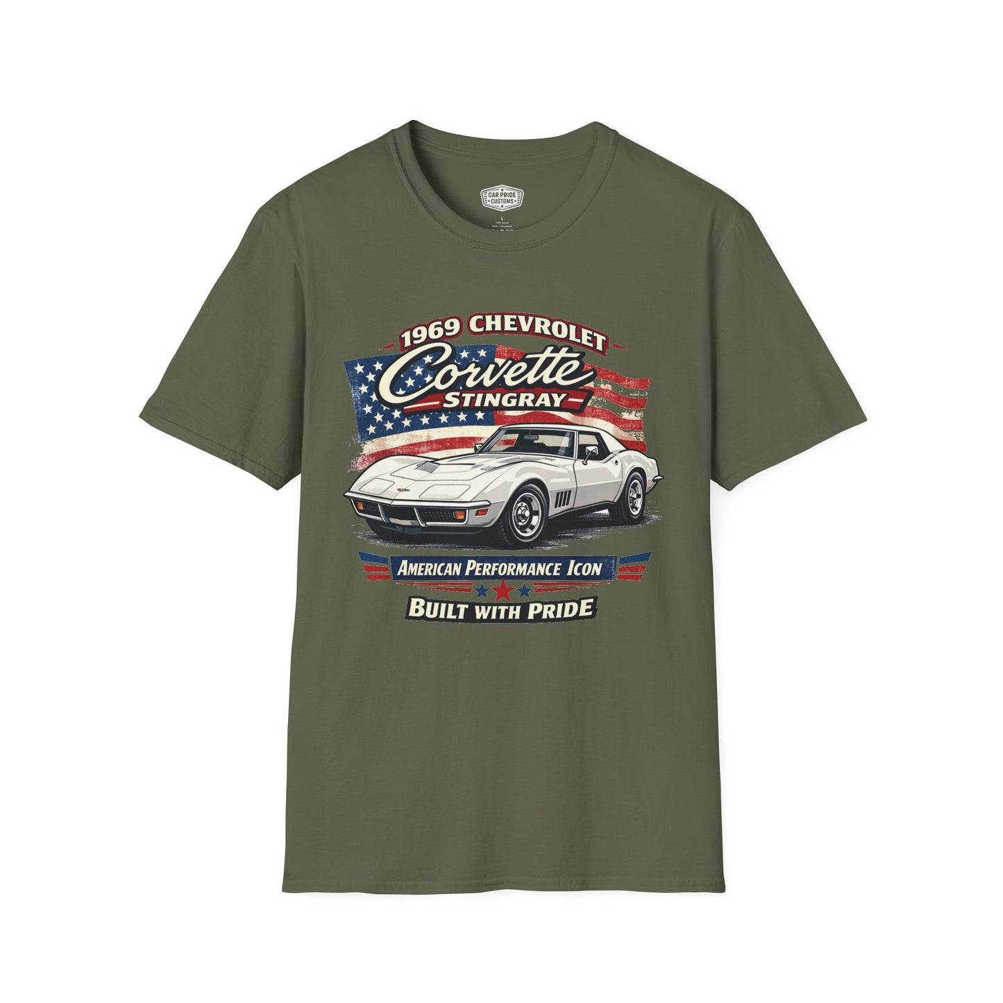 1969 Chevrolet Corvette Stingray White Pride - Standard Tee