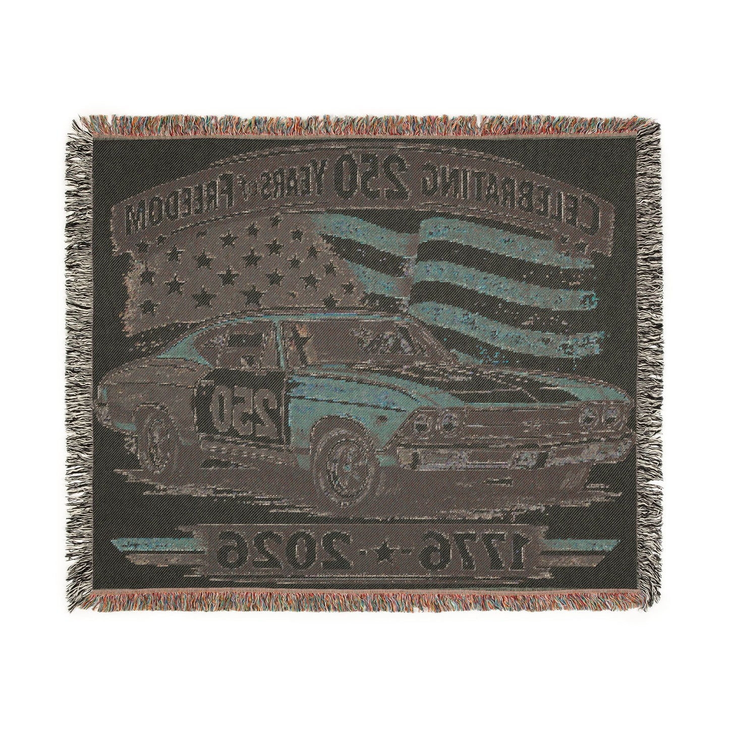 Chevelle Woven Throw Americana Patriotic Blanket | Automotive Home Decor | Collector Gift | Fathers Day Gift | Car Lover Gift