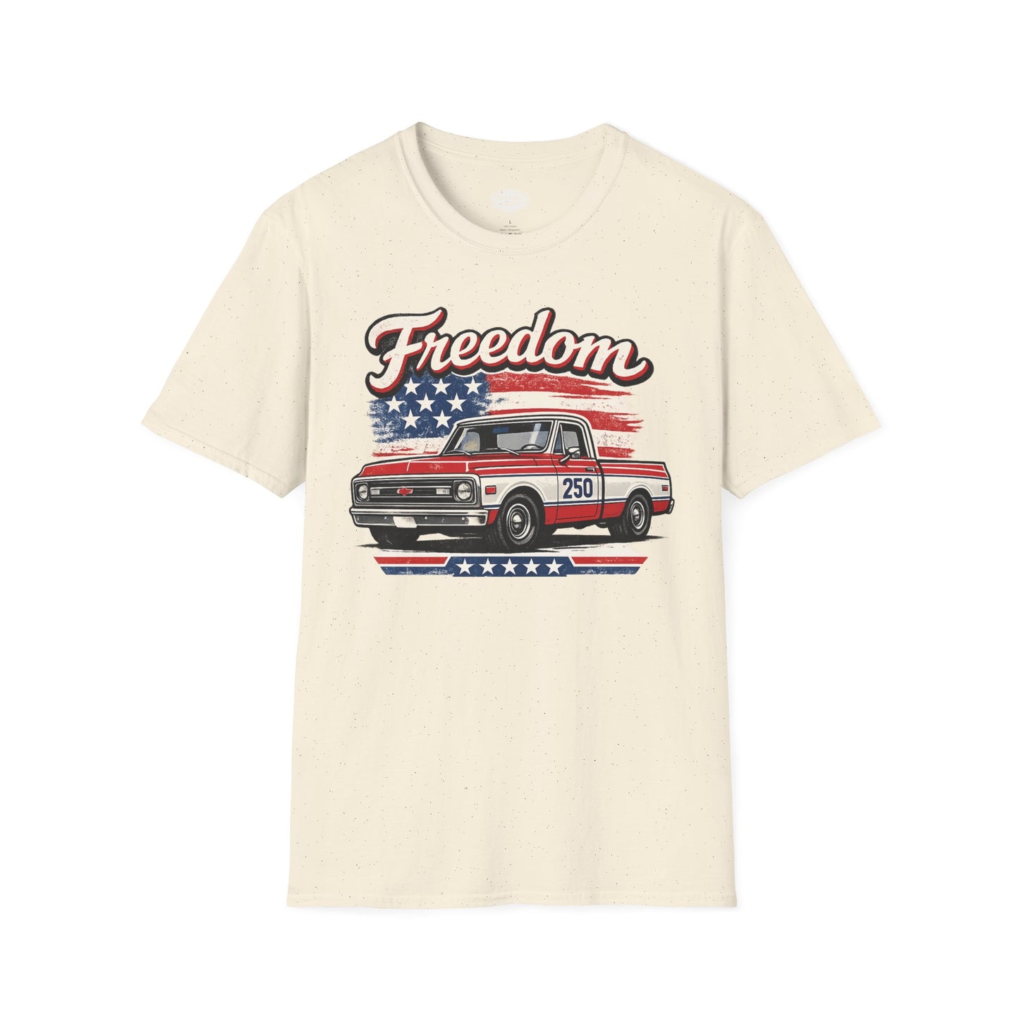 Freedom Chevy C10 Pickup 250 Patriotic American Muscle Car T-Shirt | Fathers Day Gift | Car Enthusiast Tee
