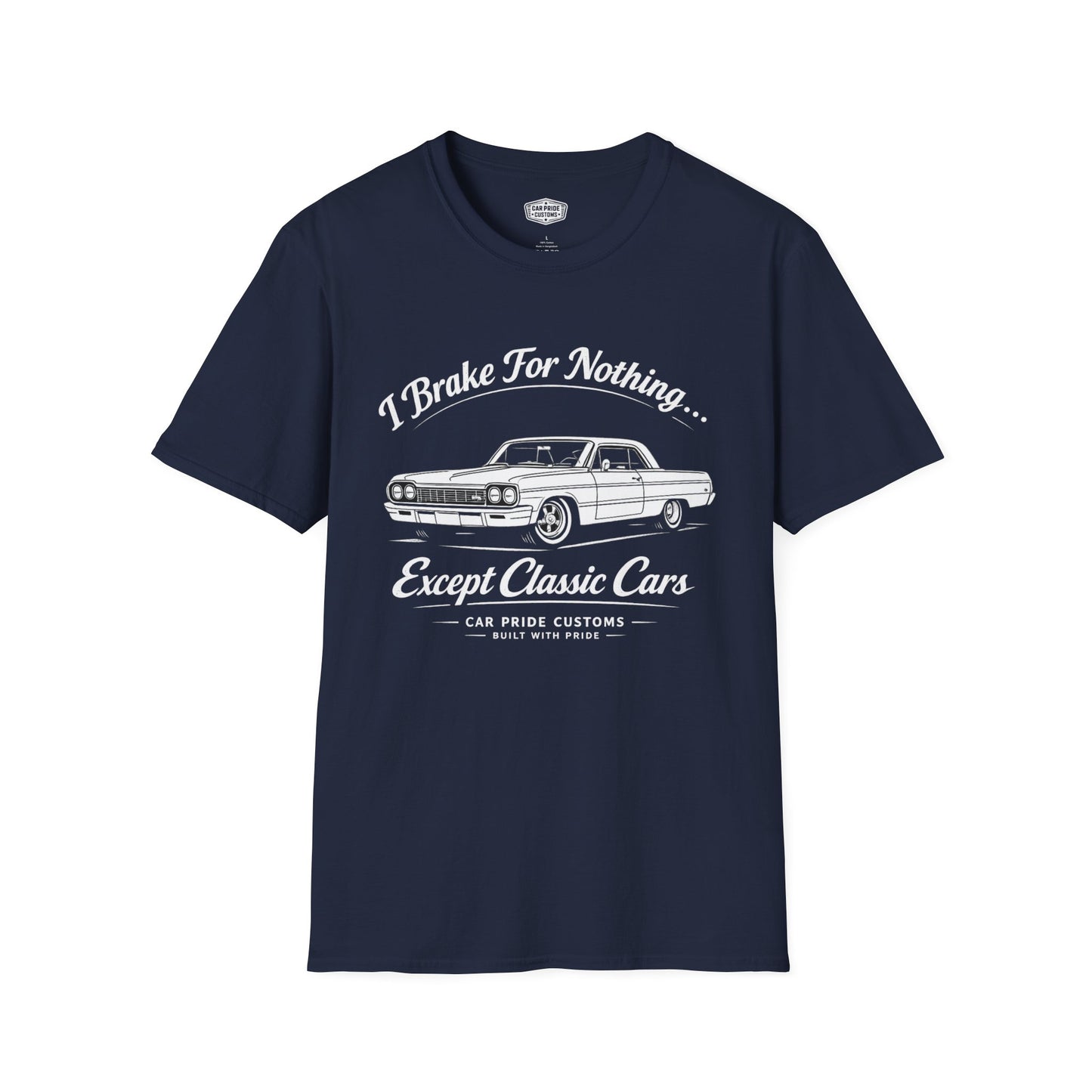 Funny Car T-Shirt | Car Guy Gift | Mechanic Shirt | 1964 Chevrolet Impala SS | I Brake for Nothing