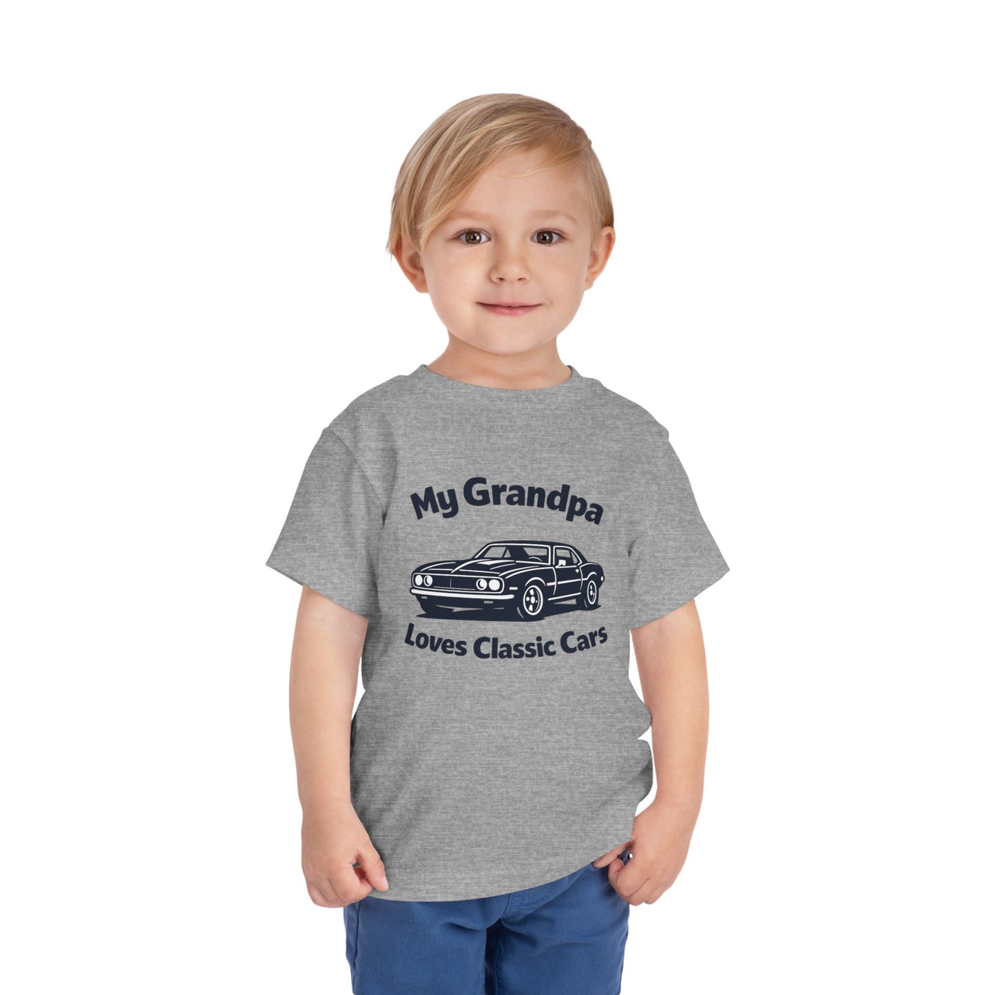 Funny Car T-Shirt | Classic Car Toddler T-Shirt| Grandpa Car Lover Gift | 1968 Chevrolet Camaro | Grandpa Likes Cars