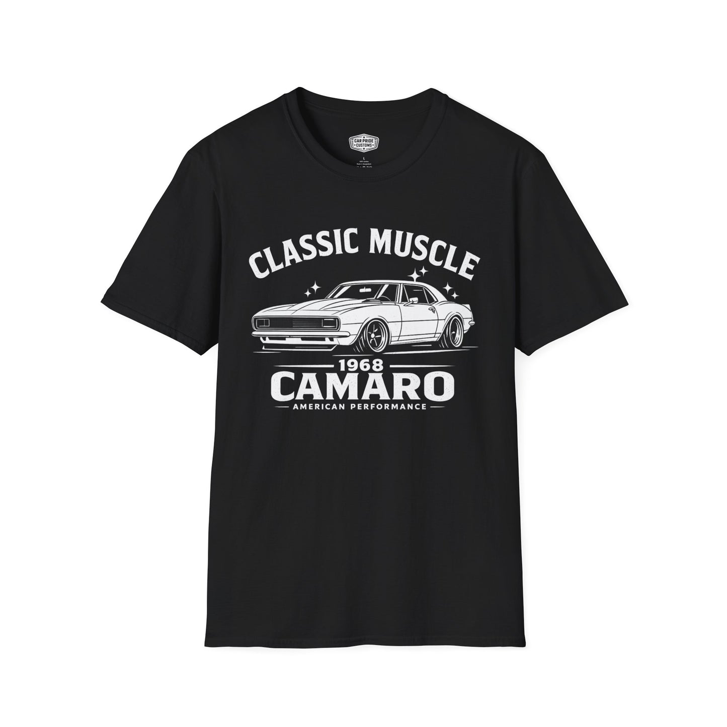 Classic Muscle | 1968 Chevy Camaro T-Shirt | American Performance Graphic Tee | Camaro Shirt