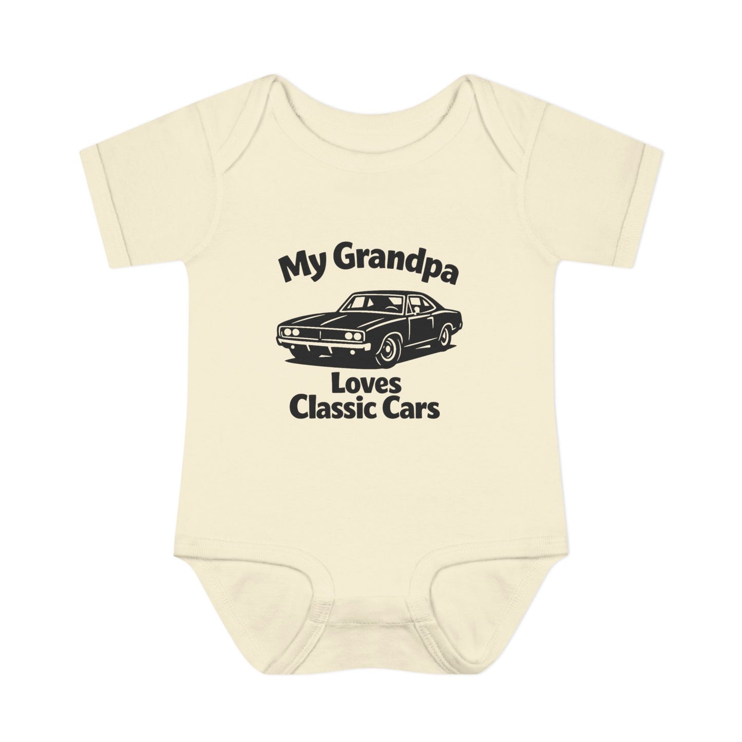 Funny Car Baby Onesie | Classic Car | Grandpa Car Lover Gift | 1968 Dodge Charger | Grandpa Likes Cars