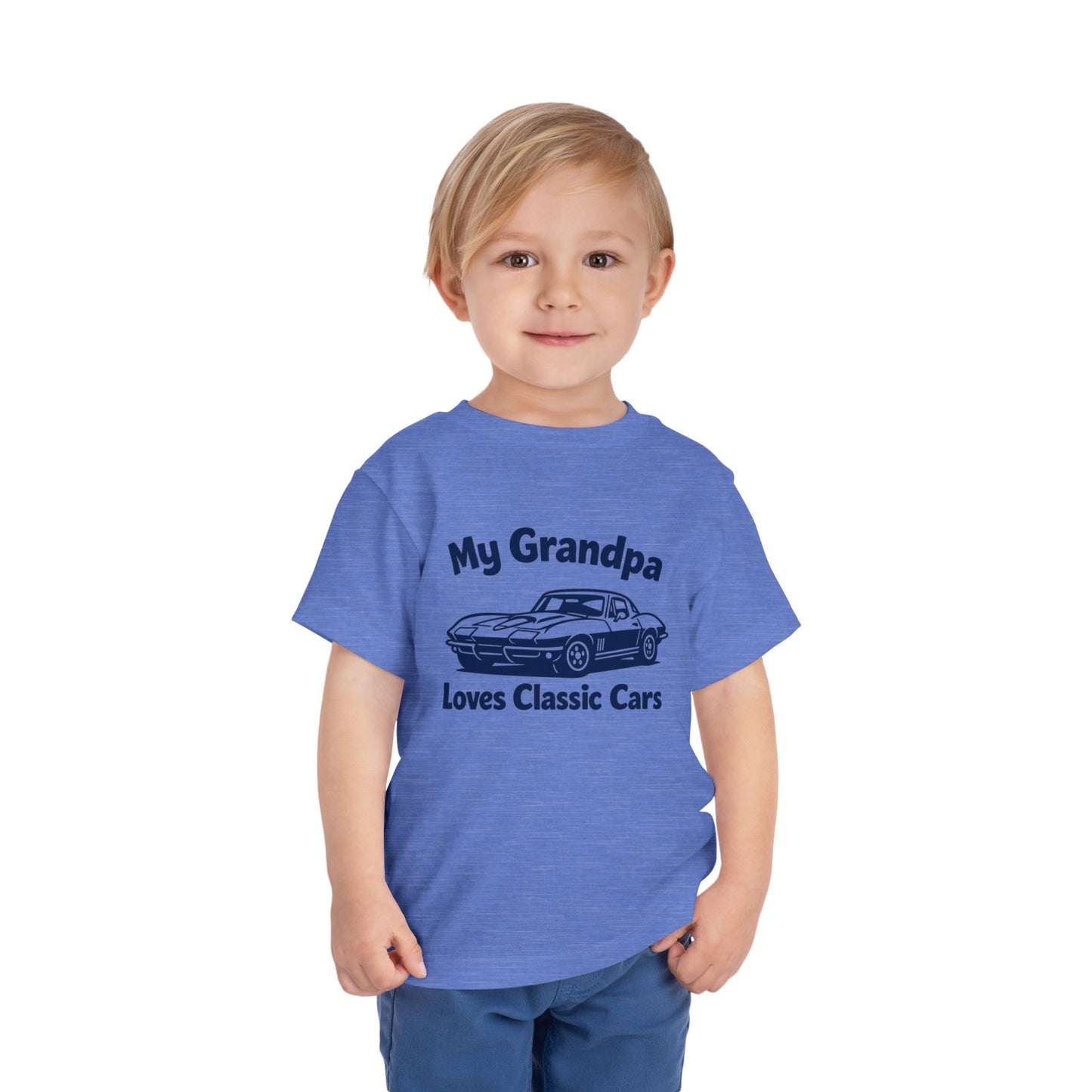 Funny Car T-Shirt | Classic Car Toddler T-Shirt| Grandpa Car Lover Gift | 1967 Chevrolet Corvette | Grandpa Likes Cars