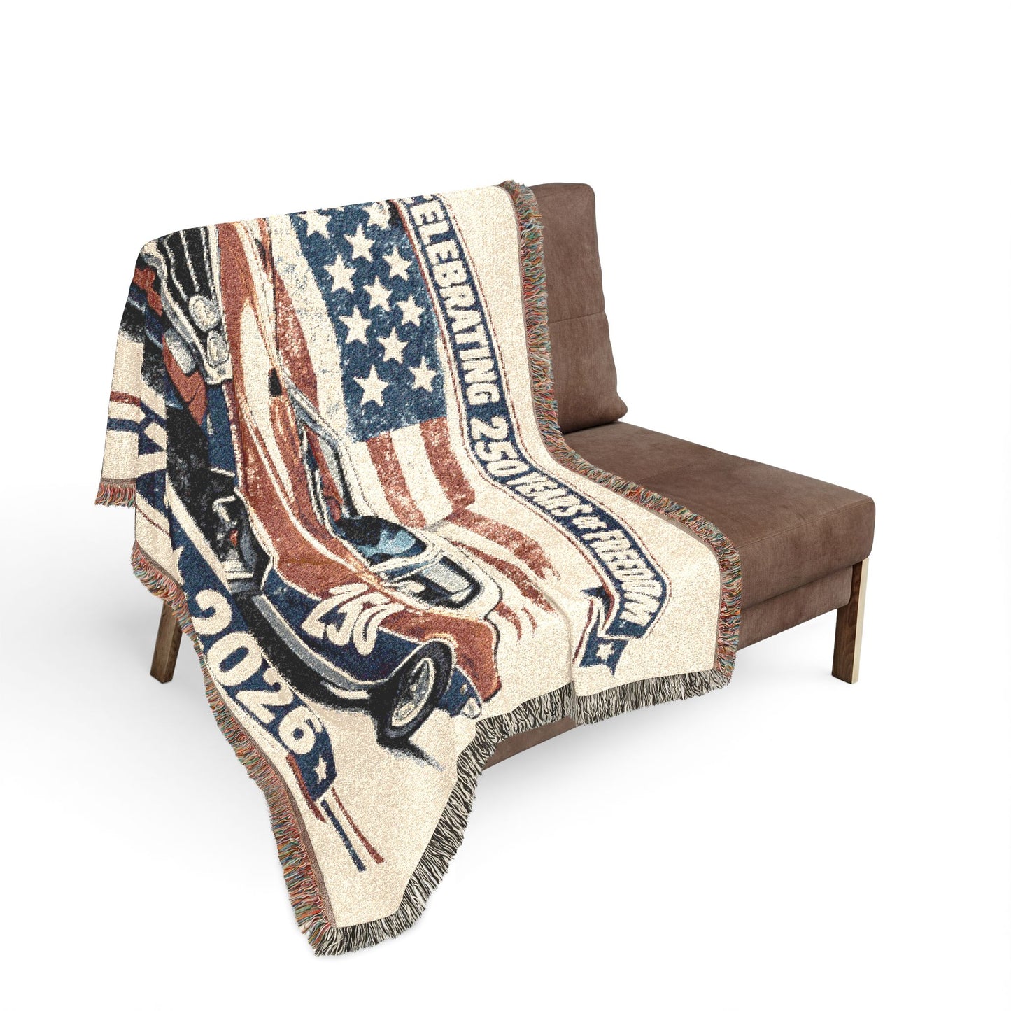 Classic Firebird Woven Throw Americana Patriotic Blanket | Automotive Home Decor | Collector Gift | Fathers Day Gift | Car Lover Gift