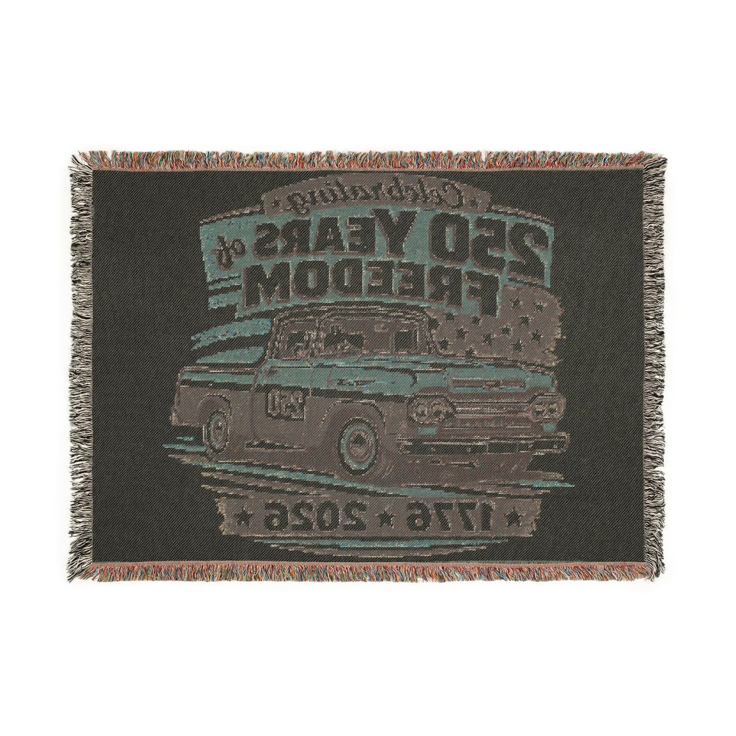 Ford F100 Pickup Woven Throw Americana Patriotic Blanket | Automotive Home Decor | Collector Gift | Fathers Day Gift | Car Lover Gift