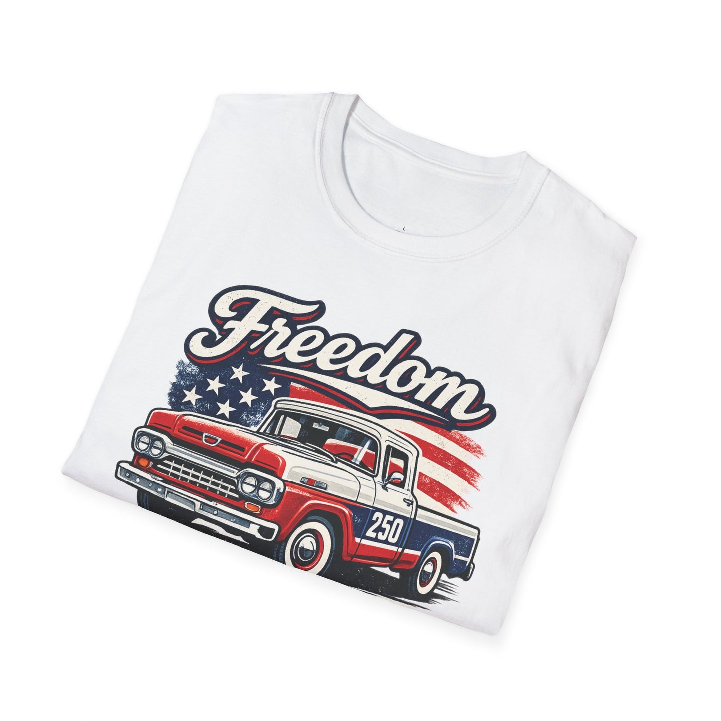 Freedom F100 Pickup 250 Patriotic American Muscle Car T-Shirt | Fathers Day Gift | Car Enthusiast Tee