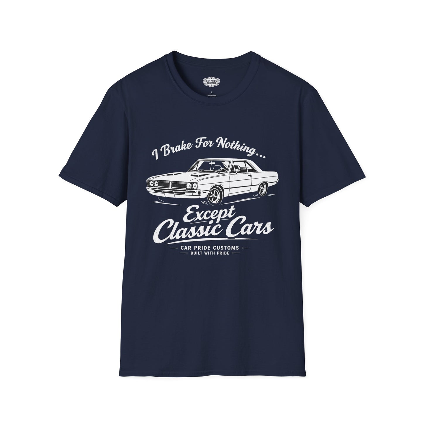 Funny Car T-Shirt | Car Guy Gift | Mechanic Shirt | 1970 Dodge Dart Swinger | I Brake for Nothing