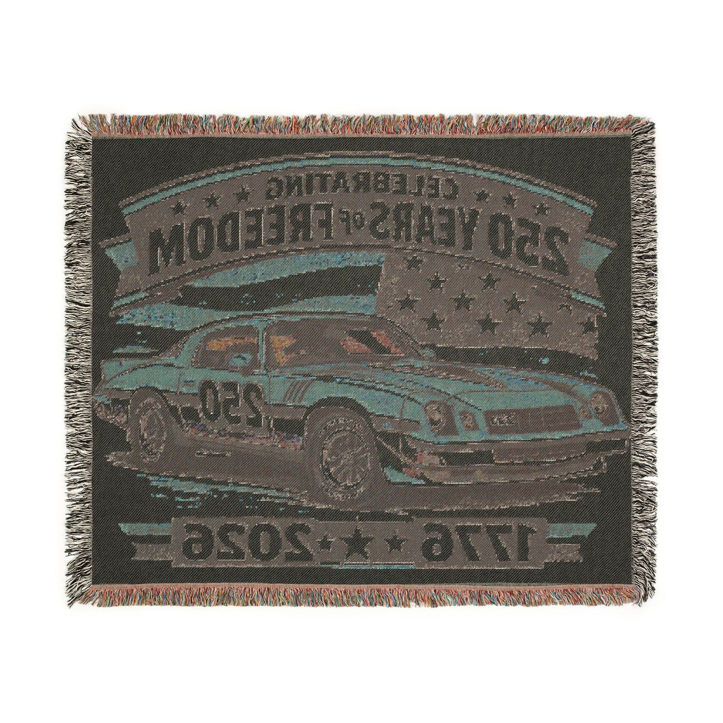 Trans AM Z28 Woven Throw Americana Patriotic Blanket | Automotive Home Decor | Collector Gift | Fathers Day Gift | Car Lover Gift