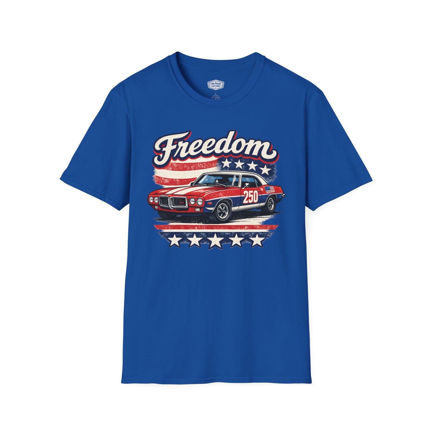 Freedom Firebird 250 Patriotic American Muscle Car T-Shirt | Fathers Day Gift | Car Enthusiast Tee