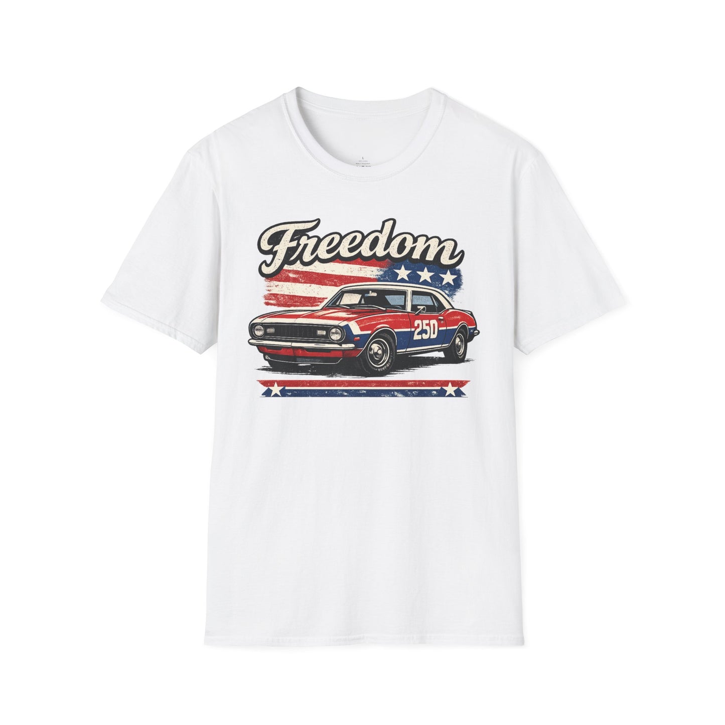 Freedom Camaro 250 Patriotic American Muscle Car T-Shirt | Fathers Day Gift | Car Enthusiast Tee