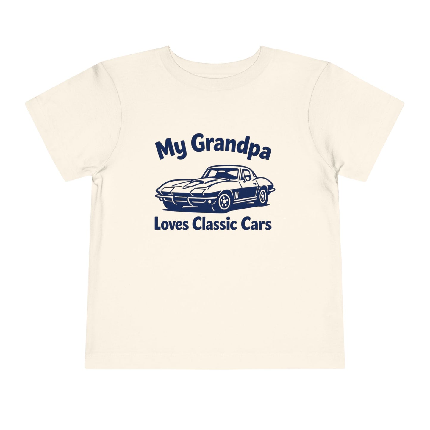 Funny Car T-Shirt | Classic Car Toddler T-Shirt| Grandpa Car Lover Gift | 1967 Chevrolet Corvette | Grandpa Likes Cars