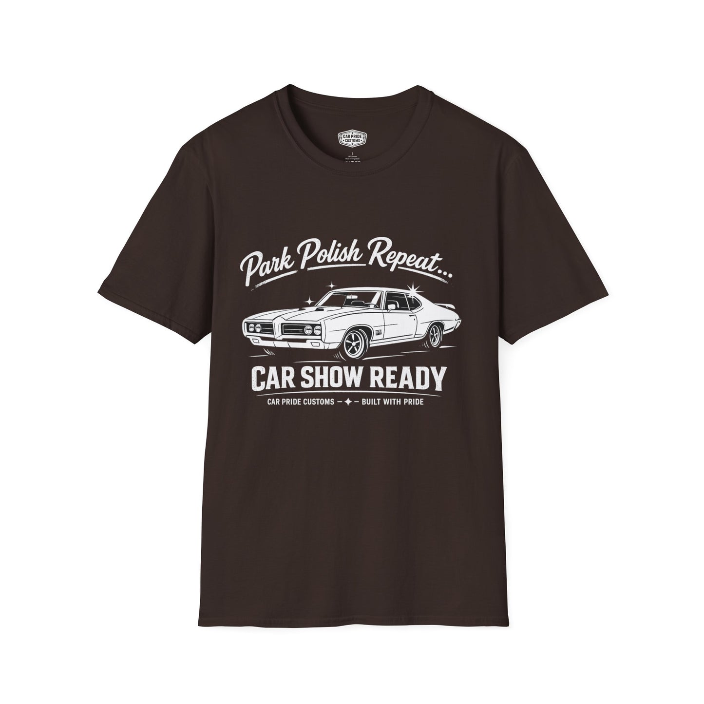 Park Polish Repeat | 1969 Pontiac GTO The Judge T-Shirt | Funny Muscle Car Show Graphic Tee | GTO Shirt