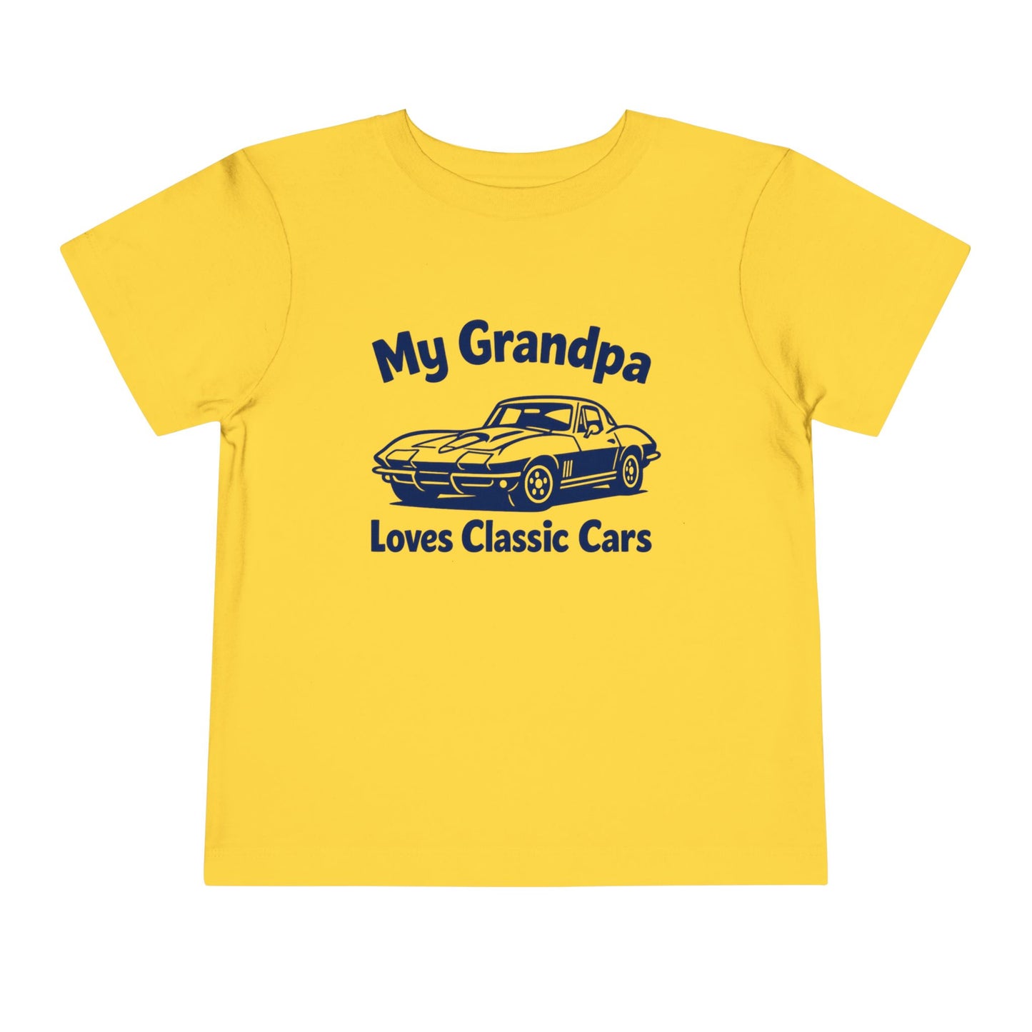 Funny Car T-Shirt | Classic Car Toddler T-Shirt| Grandpa Car Lover Gift | 1967 Chevrolet Corvette | Grandpa Likes Cars