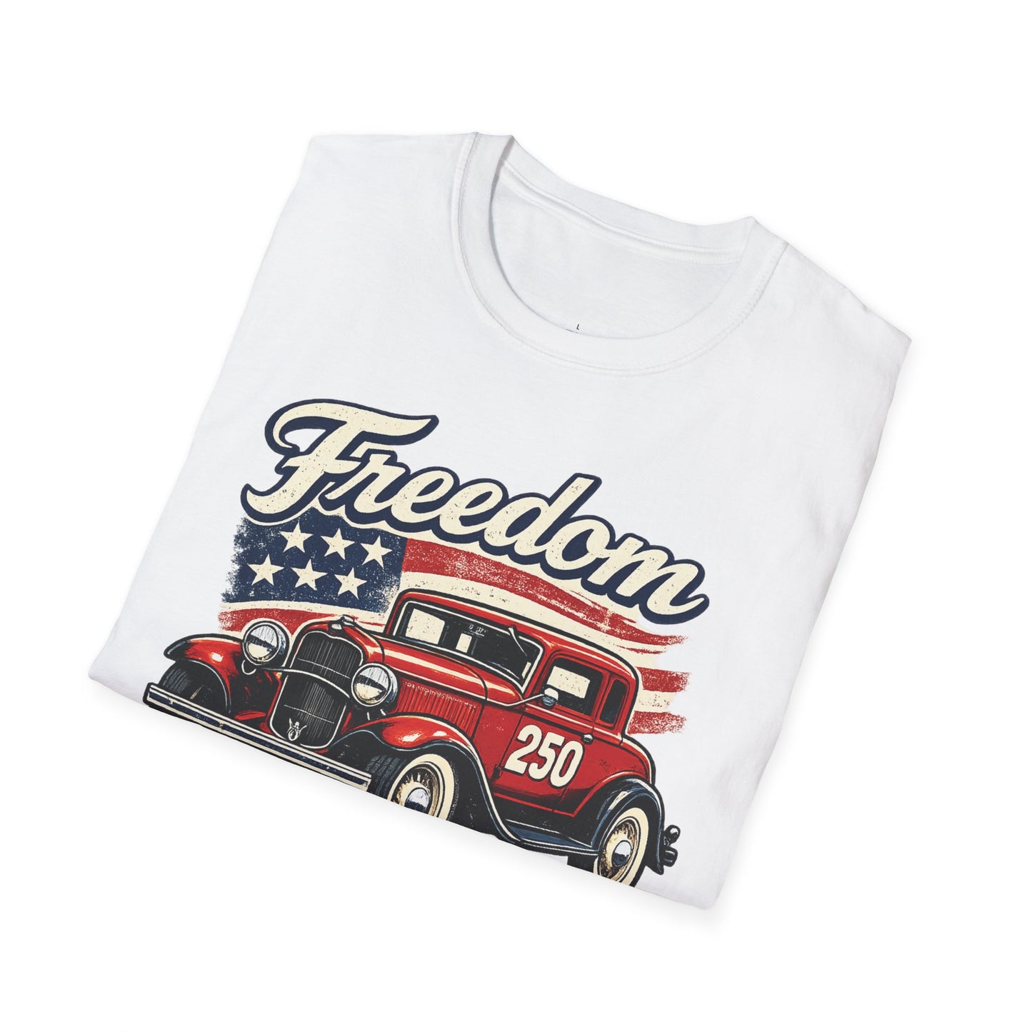 Freedom Ford Deluxe 250 Patriotic American Muscle Car T-Shirt | Fathers Day Gift | Car Enthusiast Tee