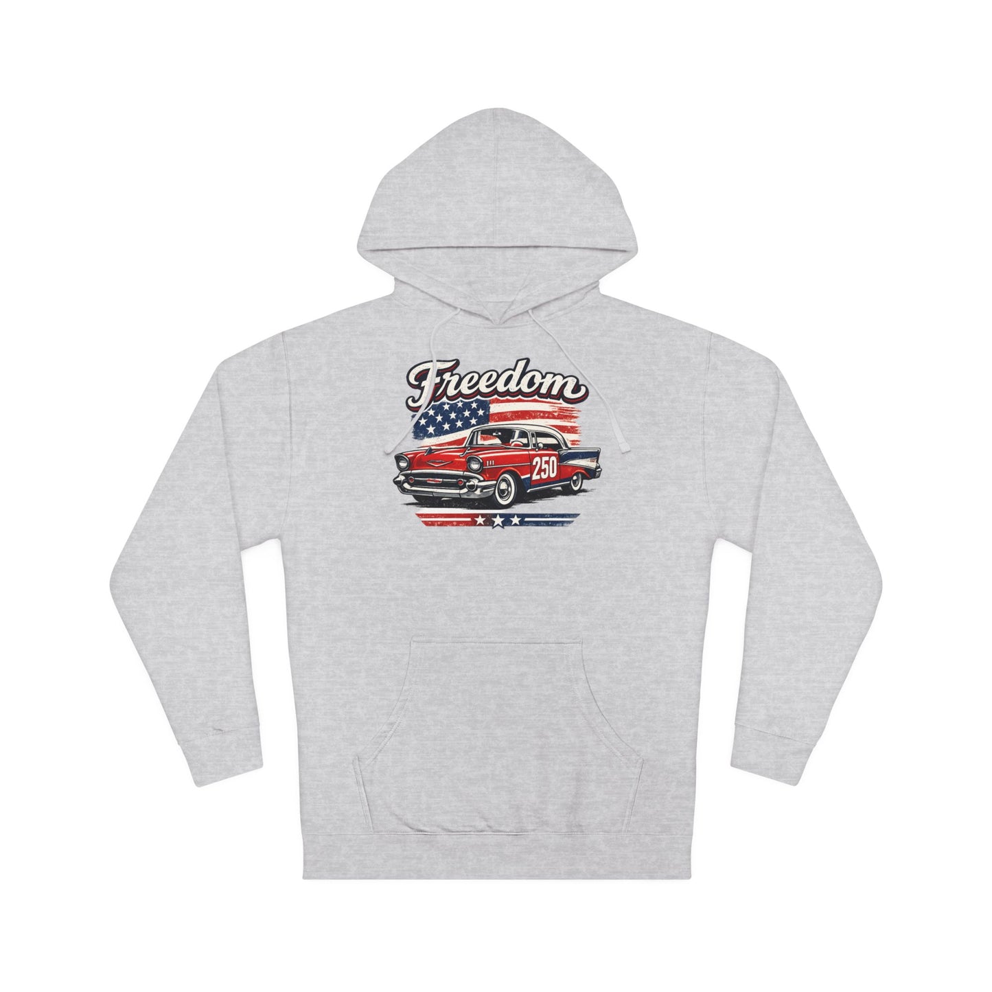 Freedom Chevrolet Bel Air 250 Patriotic American Muscle Car Hoodie| Fathers Day Gift | Car Enthusiast Hoodie