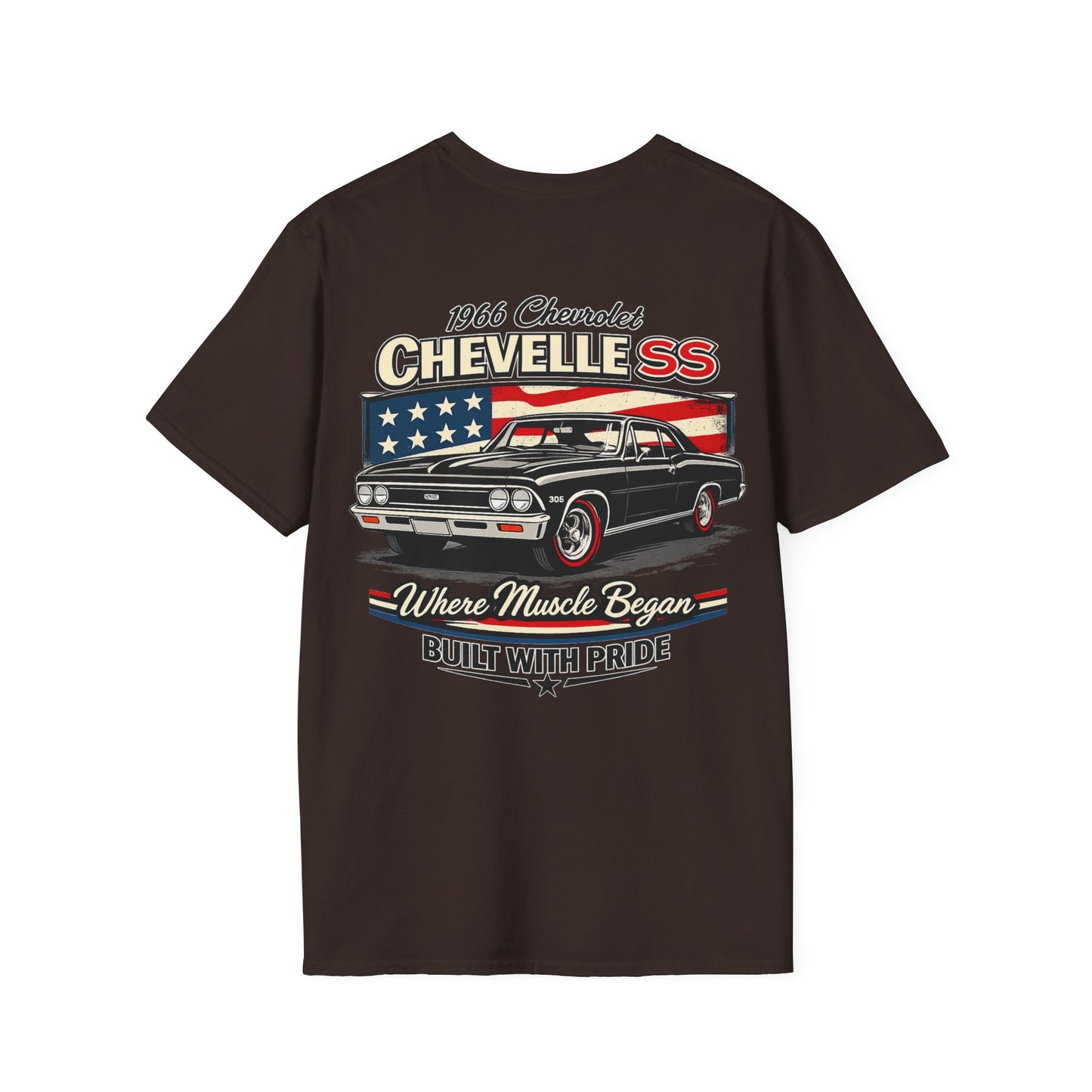 1966 Chevrolet Chevelle SS Black Pride - Printed on Back Premium Tee