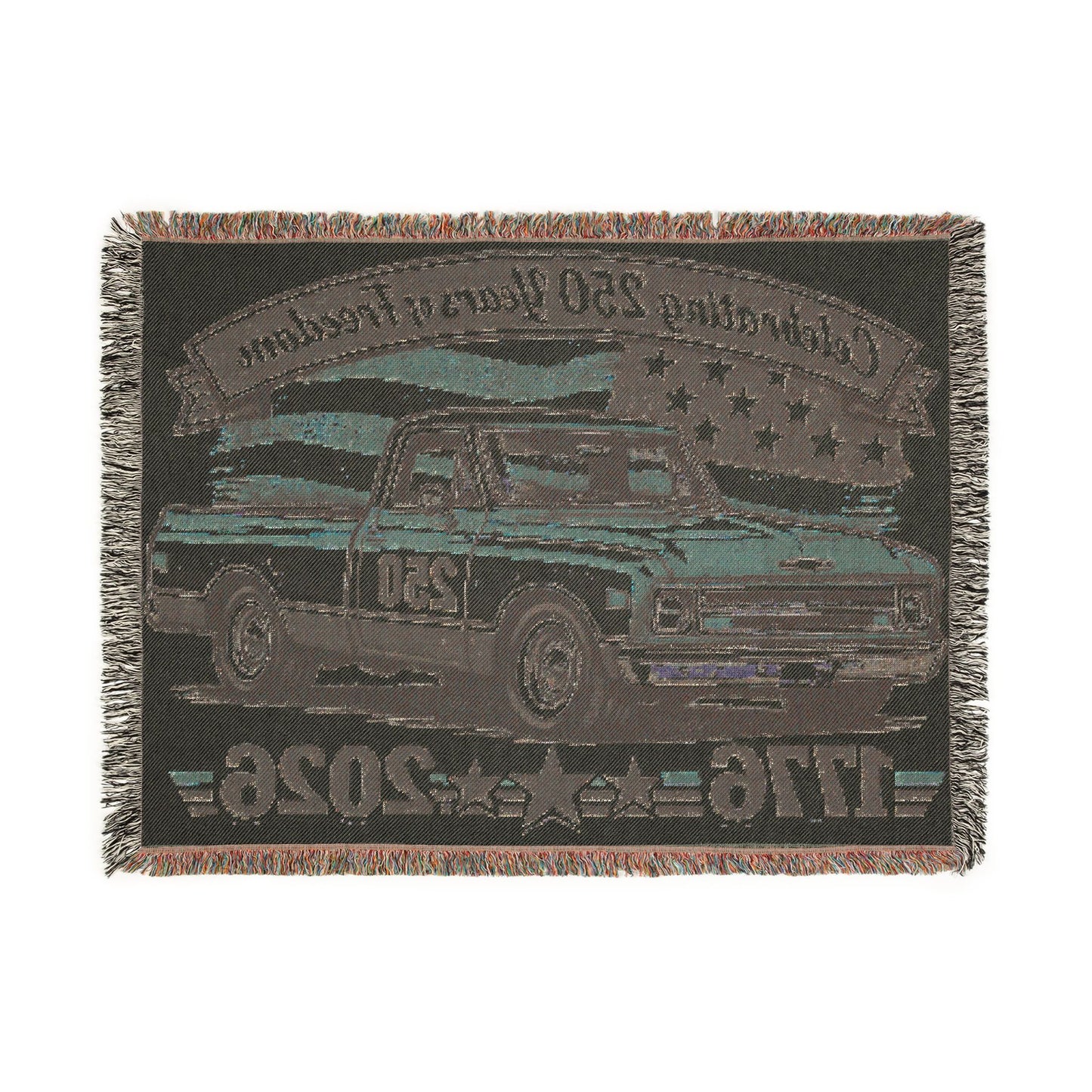 Chevy C10 Pickup SS Woven Throw Americana Patriotic Blanket | Automotive Home Decor | Collector Gift | Fathers Day Gift | Car Lover Gift
