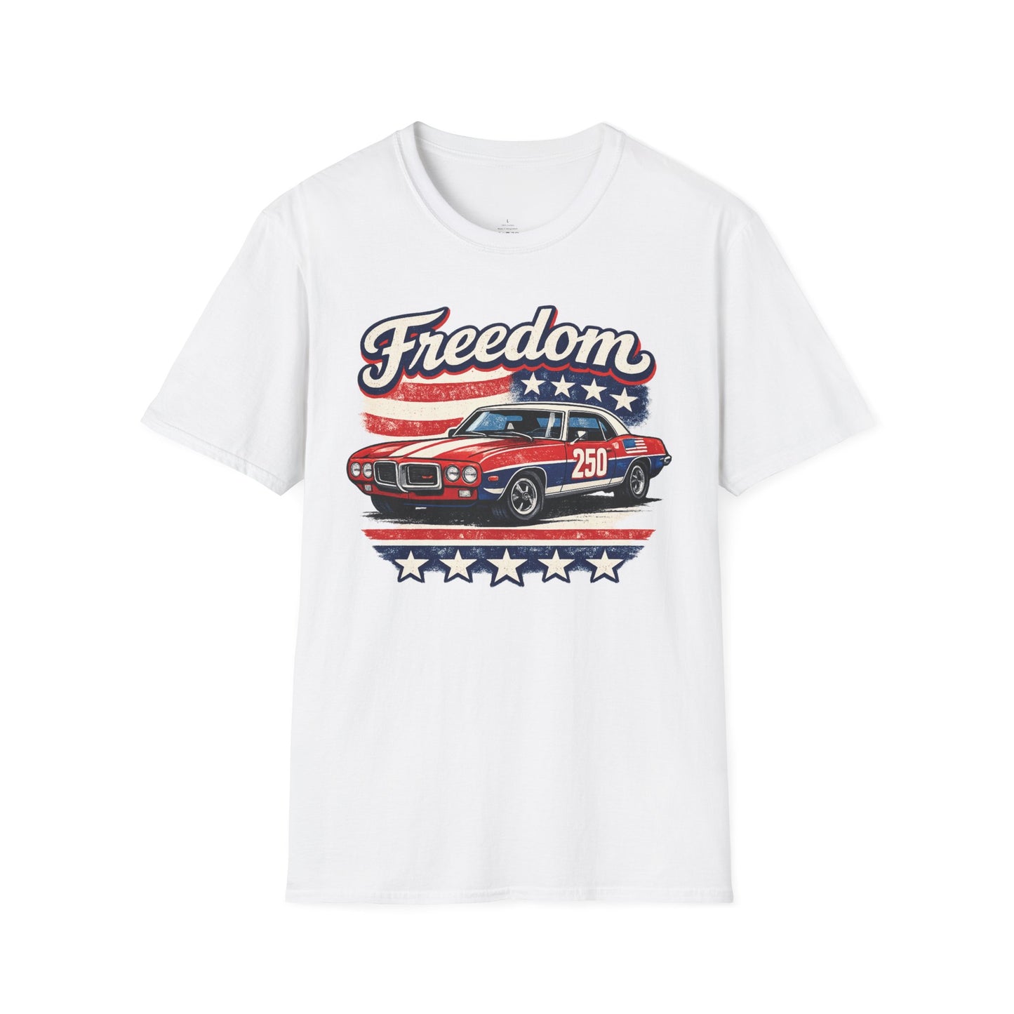Freedom Firebird 250 Patriotic American Muscle Car T-Shirt | Fathers Day Gift | Car Enthusiast Tee