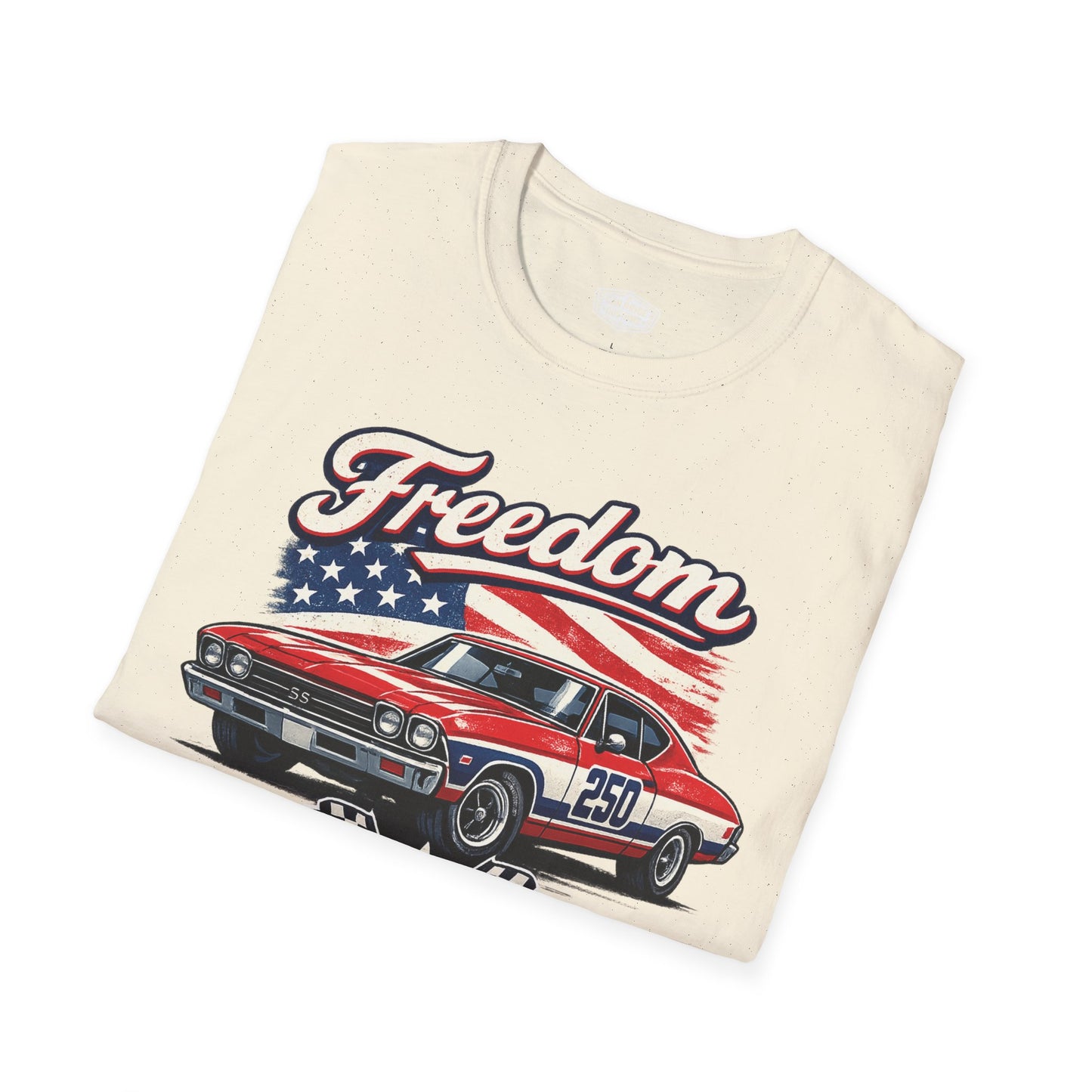 Freedom Chevelle 250 Patriotic American Muscle Car T-Shirt | Fathers Day Gift | Car Enthusiast Tee