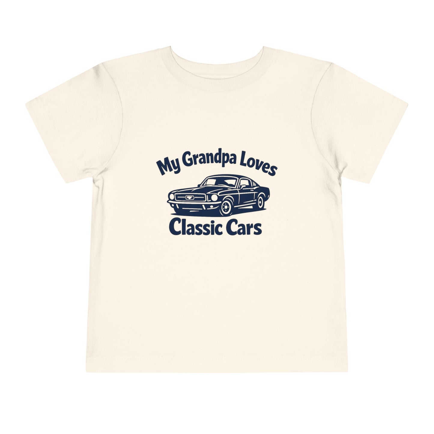 Funny Car T-Shirt | Classic Car Toddler T-Shirt| Grandpa Car Lover Gift | 1968 Ford Mustang | Grandpa Likes Cars