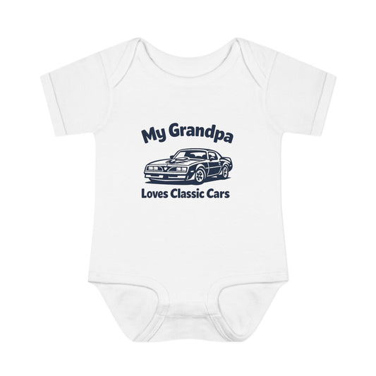 Funny Car Baby Onesie | Classic Car | Grandpa Car Lover Gift | 1979 Pontiac Trans AM | Grandpa Likes Cars