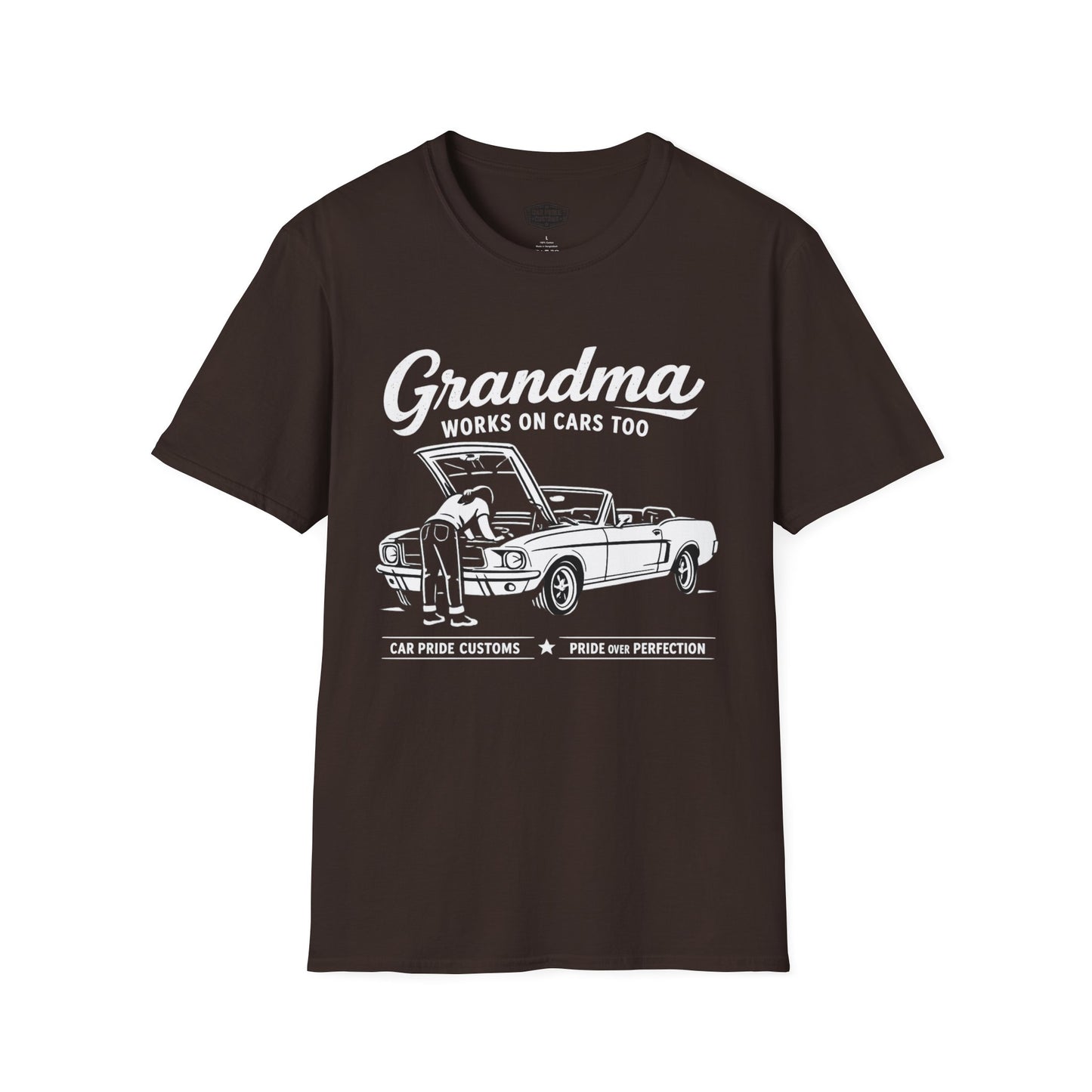 Funny Grandma Car Shirt | Mother's Day Gift | Car Lover Shirt | Automotive Tee | Work on Cars Too