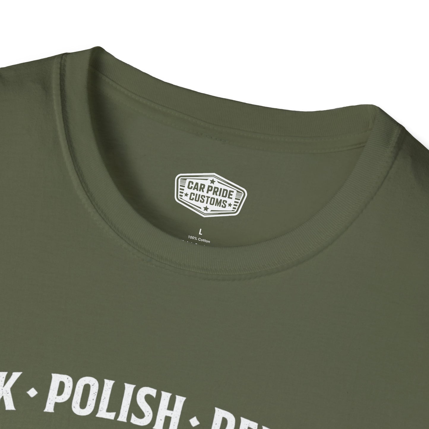 Park Polish Repeat | 1982 Corvette T-Shirt | Funny C3 Car Show Graphic Tee | Chevrolet Corvette Shirt