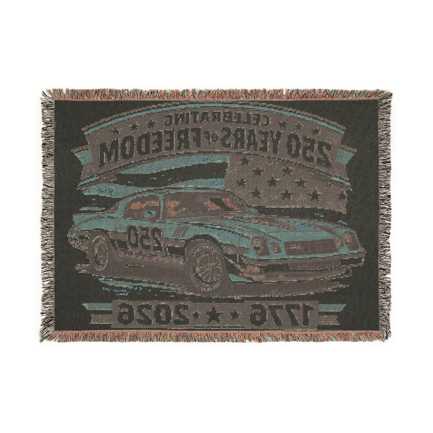 Trans AM Z28 Woven Throw Americana Patriotic Blanket | Automotive Home Decor | Collector Gift | Fathers Day Gift | Car Lover Gift