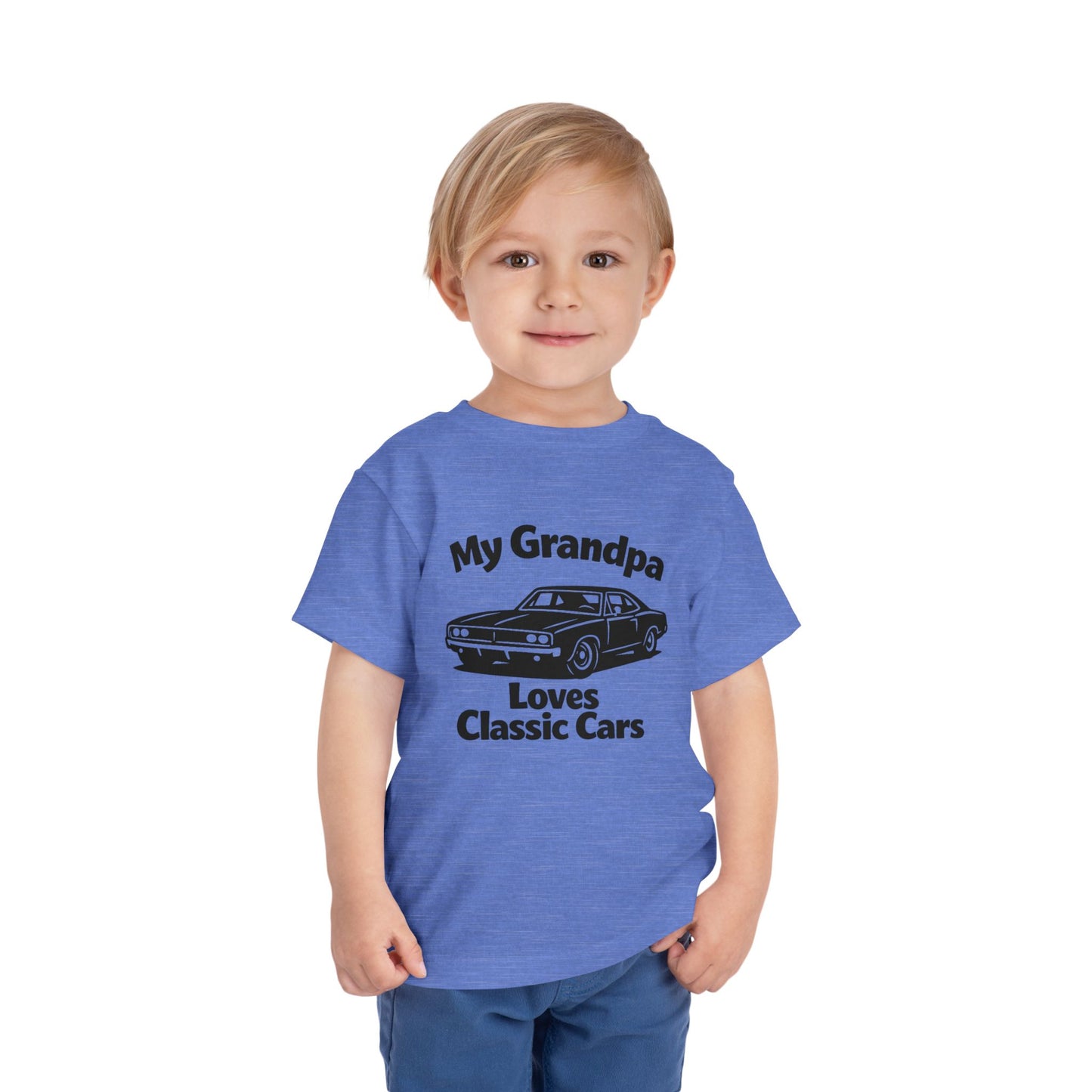 Funny Car T-Shirt | Classic Car Toddler T-Shirt| Grandpa Car Lover Gift | 1968 Dodge Charger | Grandpa Likes Cars