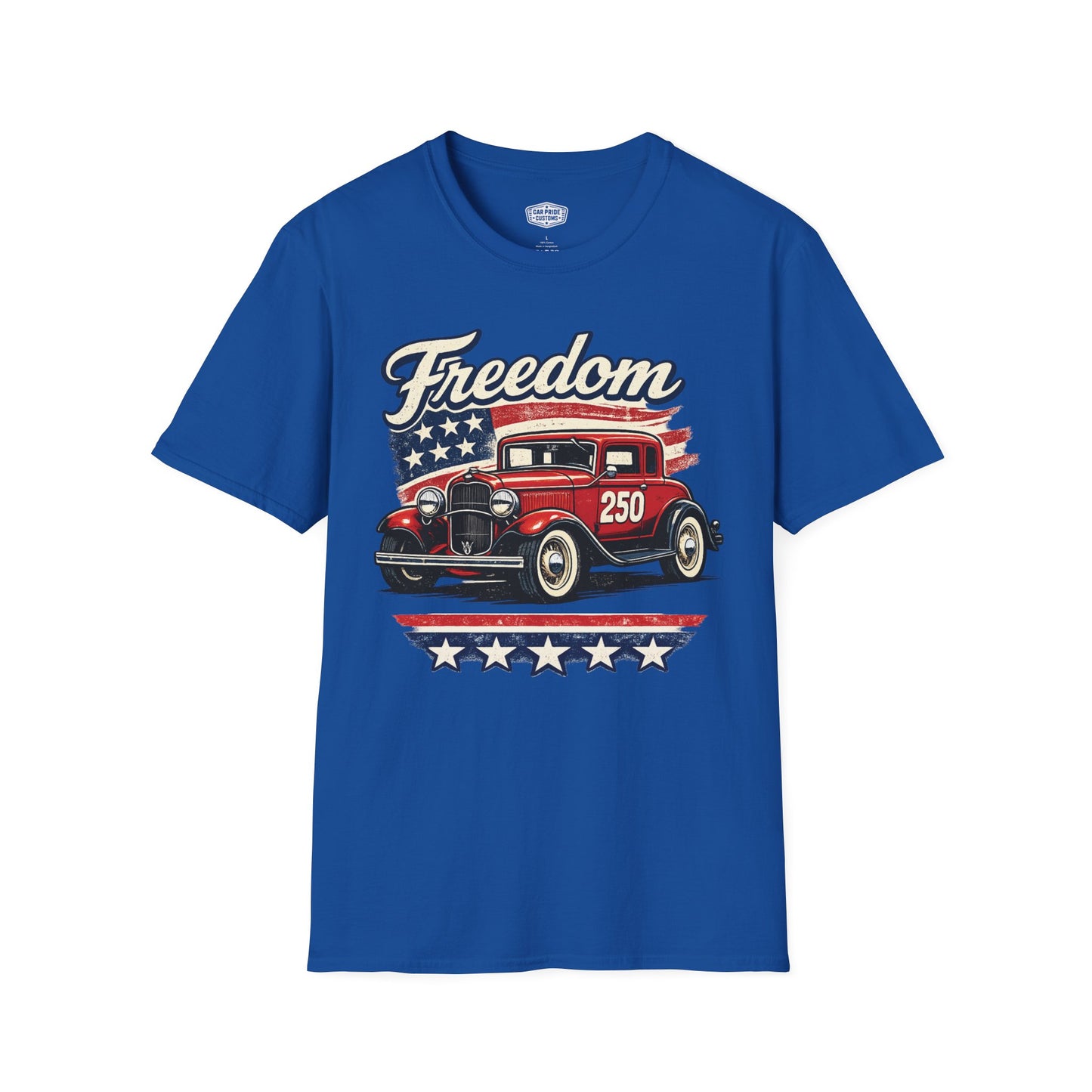Freedom Ford Deluxe 250 Patriotic American Muscle Car T-Shirt | Fathers Day Gift | Car Enthusiast Tee