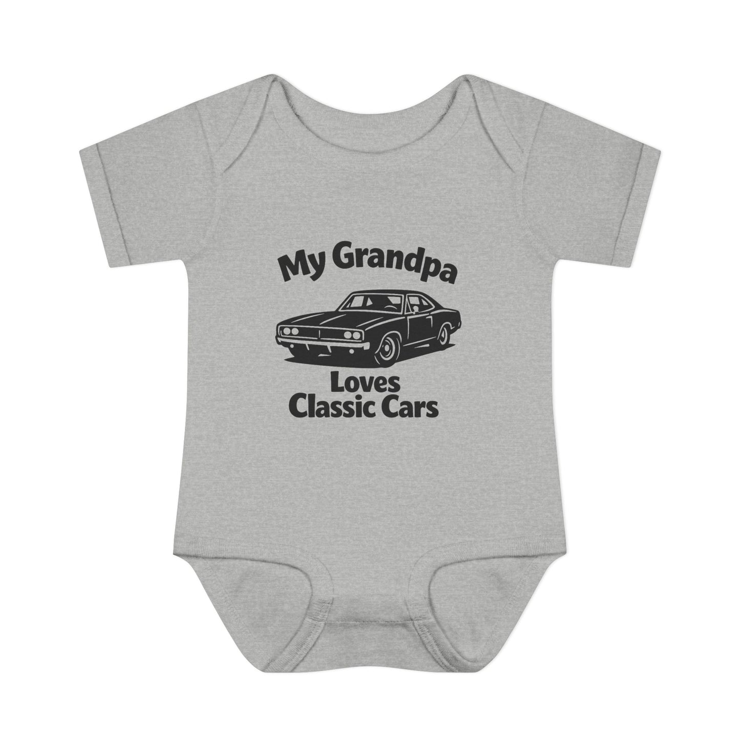 Funny Car Baby Onesie | Classic Car | Grandpa Car Lover Gift | 1968 Dodge Charger | Grandpa Likes Cars
