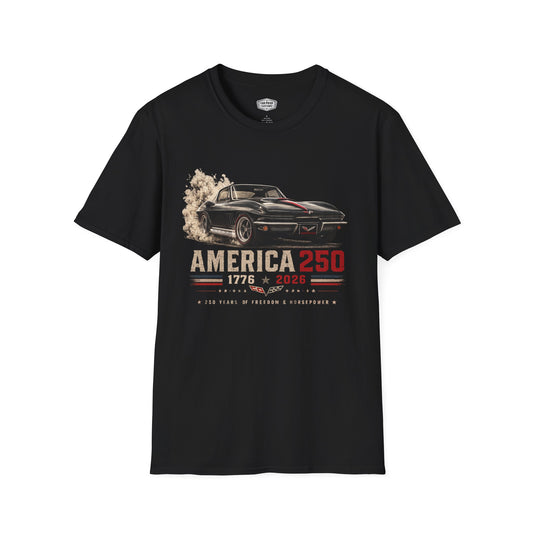 USA 250 Corvette Shirt | USA 250th Anniversary Gift | Classic Car Lover Shirt