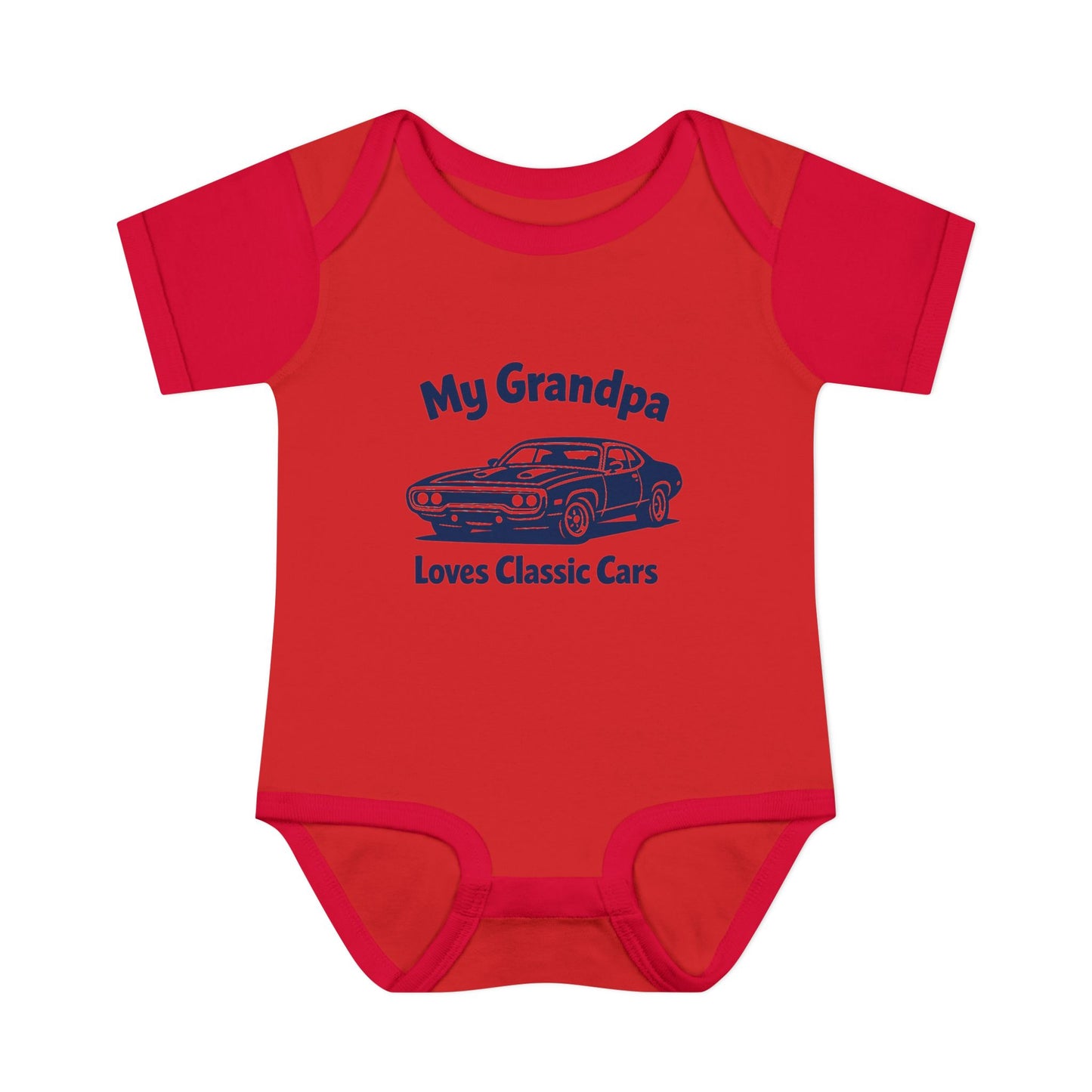 Funny Car Baby Onesie | Classic Car | Grandpa Car Lover Gift | 1971 Plymouth Road Runner | Grandpa Likes Cars