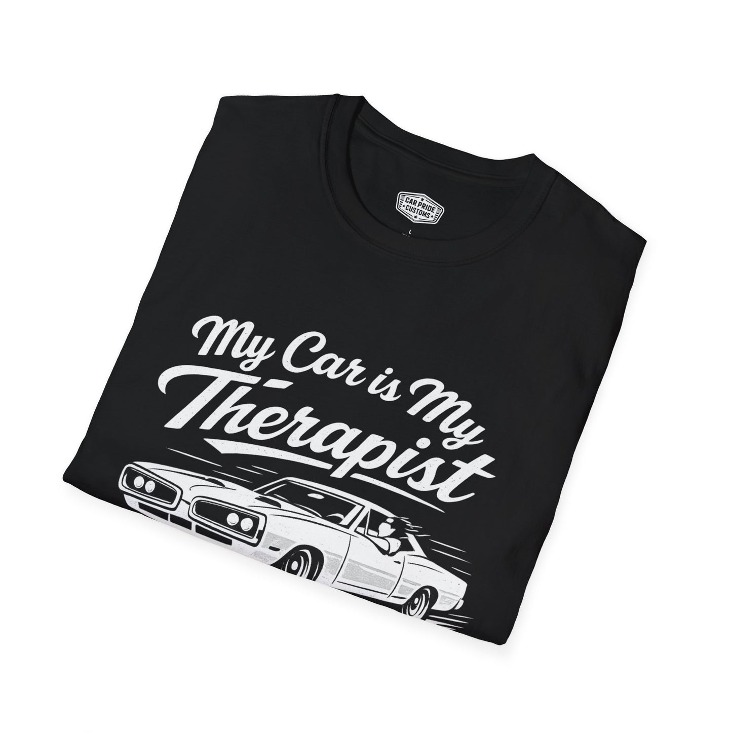 My Car is My Therapist | 1970 Dodge Super Bee T-Shirt | Funny Mopar Muscle Car Graphic Tee | Classic Dodge Shirt