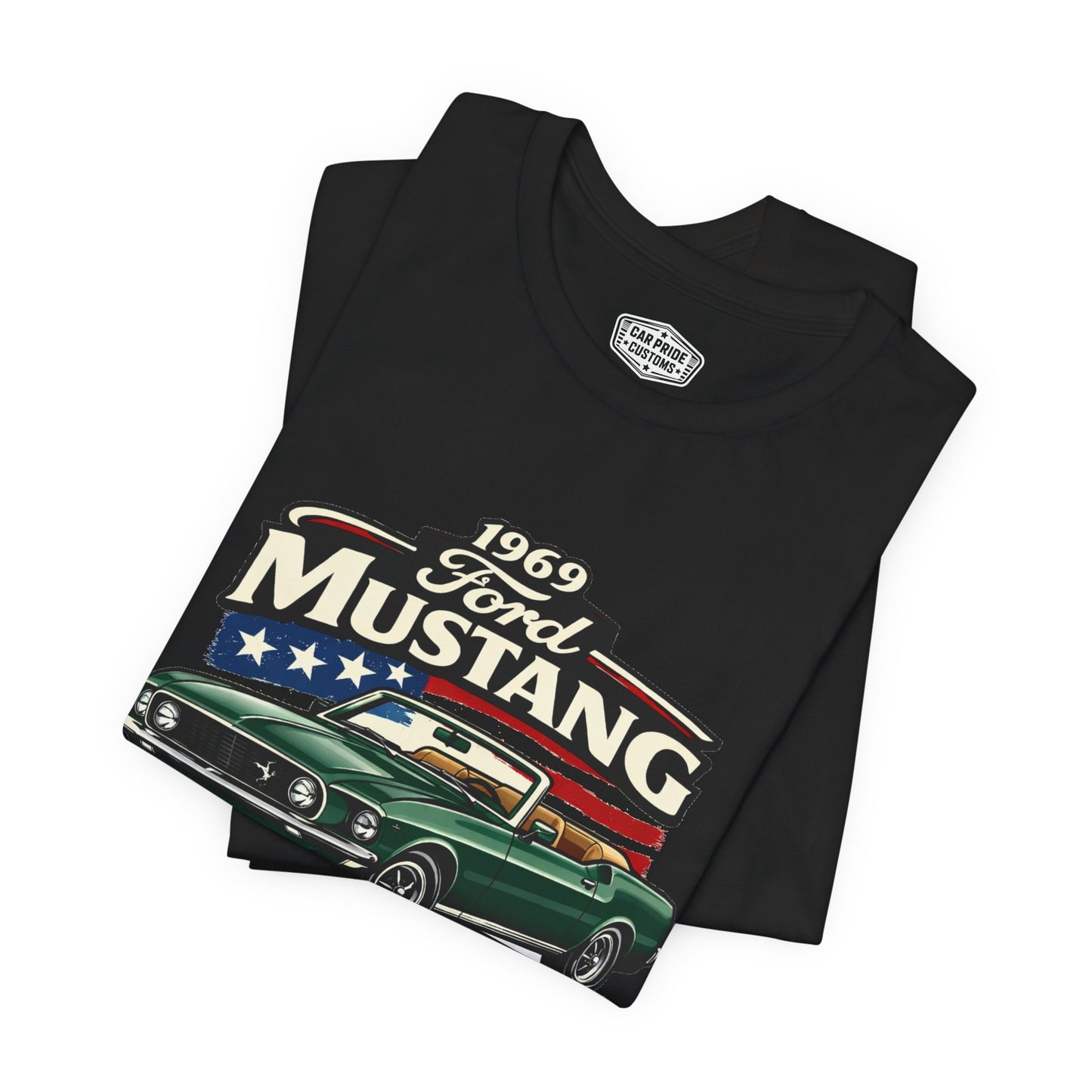1969 Ford Mustang Convertible Green Pride - Premium Tee