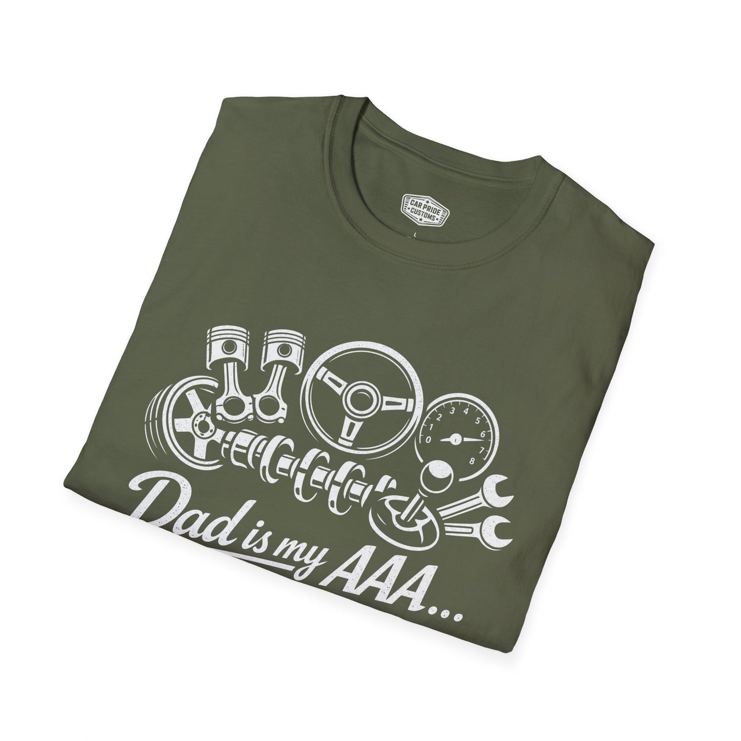 Dad is My AAA T-Shirt | Funny Car Dad Graphic Tee | Always Available Anytime Shirt for Fathers