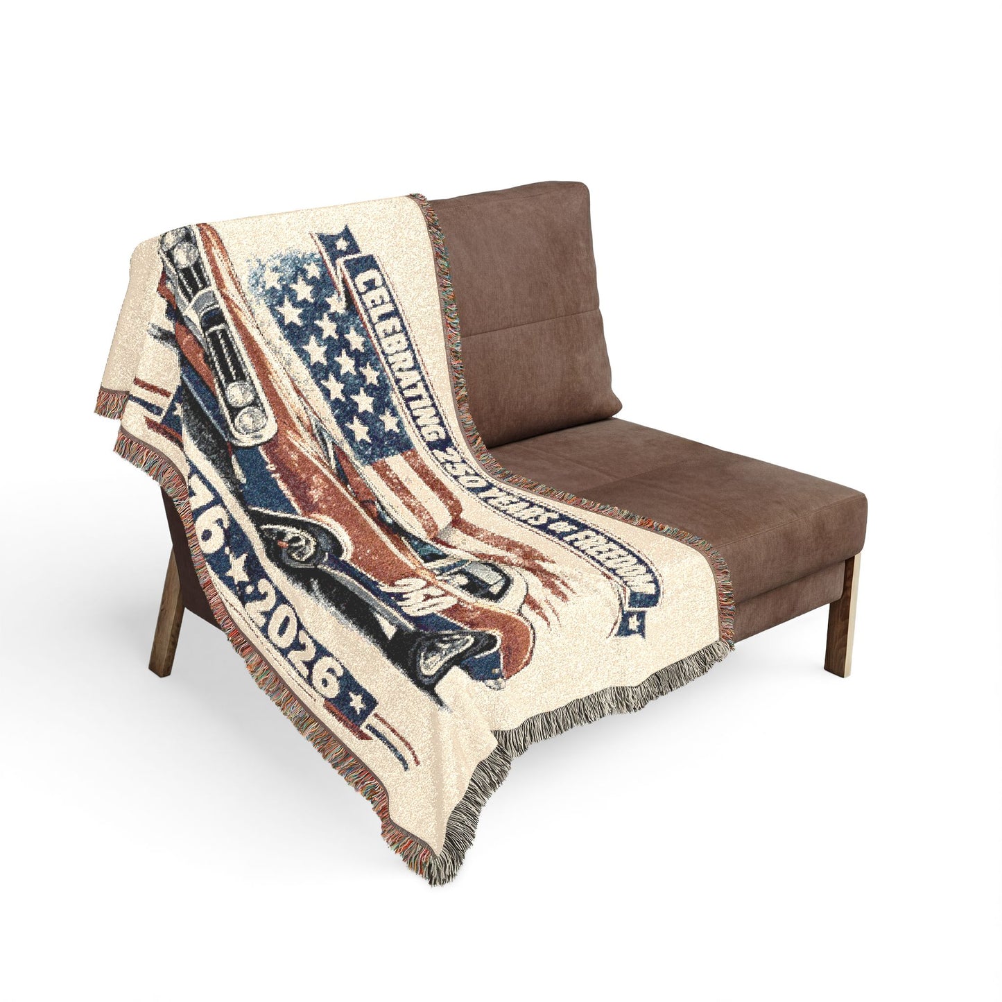 Classic Firebird Woven Throw Americana Patriotic Blanket | Automotive Home Decor | Collector Gift | Fathers Day Gift | Car Lover Gift